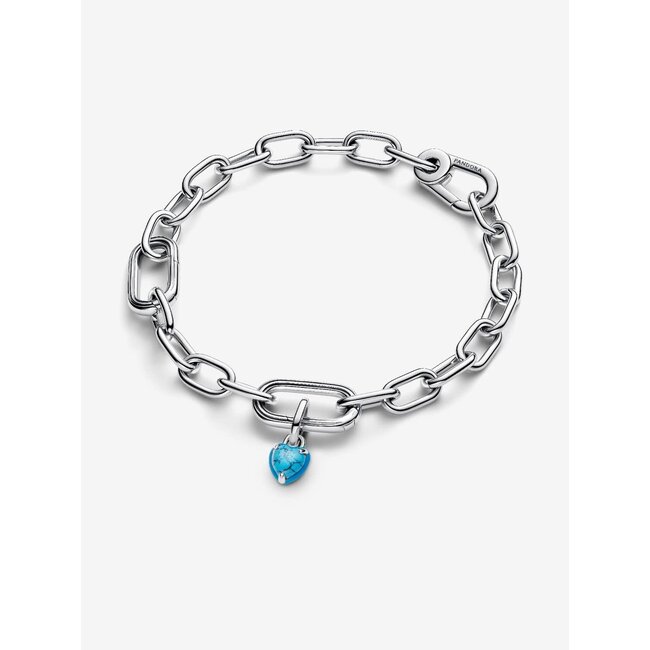 Pandora Pandora Bedel 793827C01 Zilver Hart met Turquoise