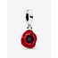 Pandora Pandora Bedel 793917C01 Zilver Bloem met Rood en Zwart