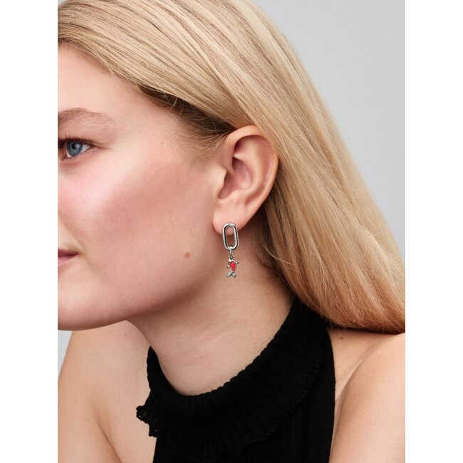 Pandora Pandora Bedel 793863C01 Zilver Koi Vis met Rood Murano Glas