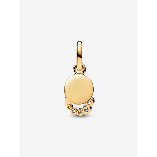 Pandora Pandora Bedel 763891C01 Zilver met 14k Geelgouden Plating Haak met Zirkonia en Parel