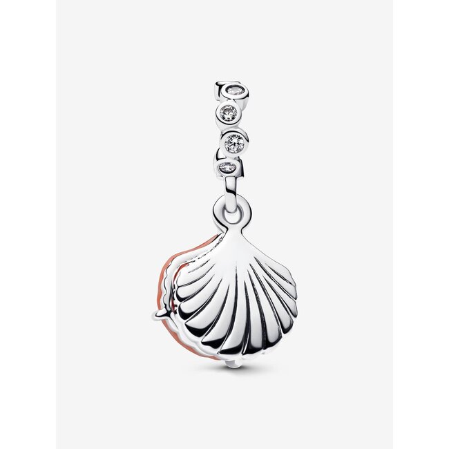 Pandora Pandora Bedel 793821C01 Zilver Schelp met Zirkonia en Koraal Kleur
