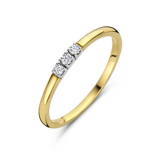 The House Of Blinckers THOB Ring 42.08923/17 14k Geelgoud 3-0.09ct H SI2 Briljant geslepen Diamant Maat 17