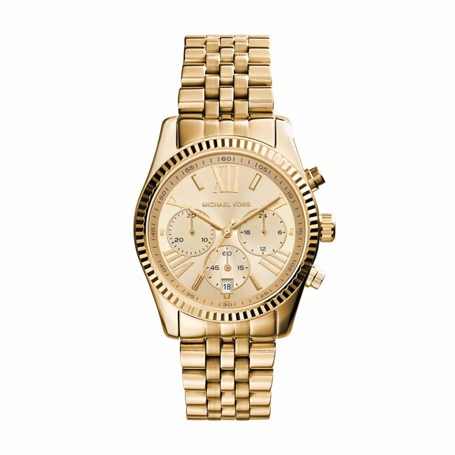 Michael Kors Michael Kors Horloge MK7378 Lexinton Staal met Geelgouden Plating Quartz Chronograaf 36mm