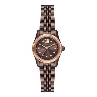 Michael Kors Michael Kors Horloge MK4844 Petit Lexington Staal met Bruine Coating Quartz 26mm