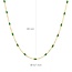Blush Blush Collier 3162YRG 14k Geelgoud met Groene Bolletjes 42cm