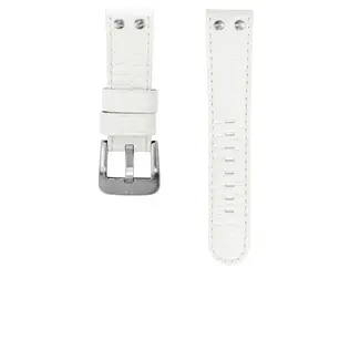 TW Steel TWB27 22 mm horlogeband wit leer in croco uitvoering