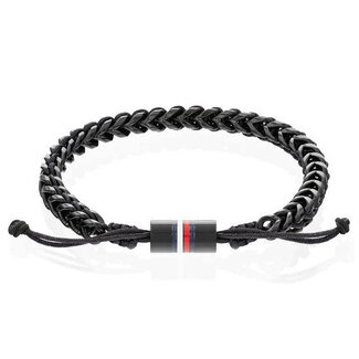 Tommy Hilfiger Tommy Hilfiger Armband TJ2790513 Braide Staal met Zwarte Coating 19.5cm
