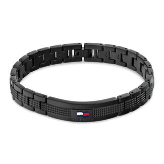 Tommy Hilfiger Tommy Hilfiger Armband TJ2790420 Nelson H Link Staal met Zwarte Coating 20cm