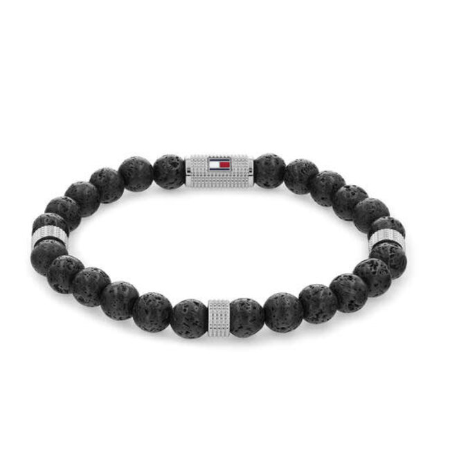 Tommy Hilfiger Tommy Hilfiger Armband TJ2790435 Breaded Lava Steen met Staal 19cm
