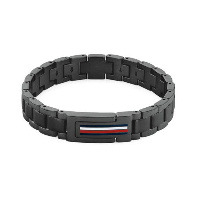 Tommy Hilfiger Tommy Hilfiger Armband TJ2790597 Mason Staal met Zwarte Coating 19cm