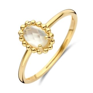 Blush Blush Ring 1272YMQ/54 14k Geelgoud met Kwarts Maat 54