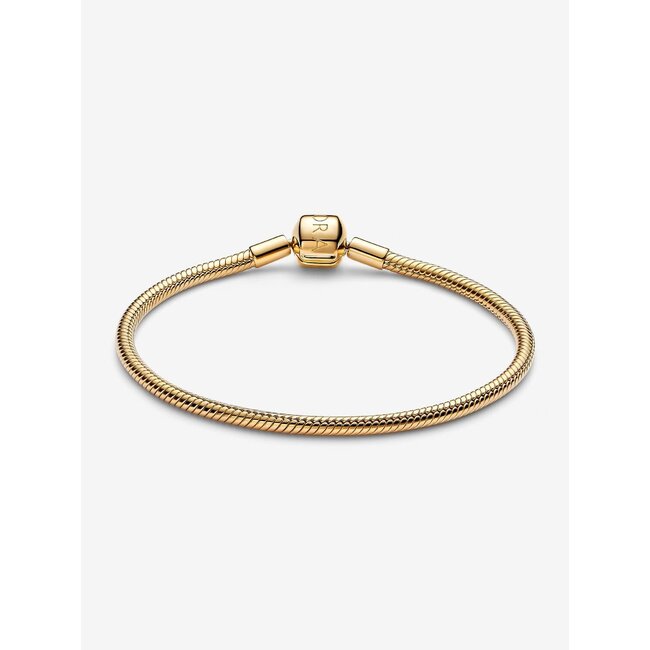 Pandora Pandora Armband 563390C00-21 Zilver met 14k Geelgouden Plating met Cilindersluiting Maat 21