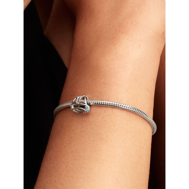 Pandora Pandora Bedel 793905C01 Zilver Zeilboot met Blauw