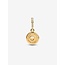 Pandora Pandora Bedel 763787C01 Zilver met 14k Geelgouden Plating Happy Birthday met Zirkonia