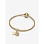 Pandora Pandora Bedel 763787C01 Zilver met 14k Geelgouden Plating Happy Birthday met Zirkonia