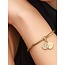 Pandora Pandora Bedel 763787C01 Zilver met 14k Geelgouden Plating Happy Birthday met Zirkonia