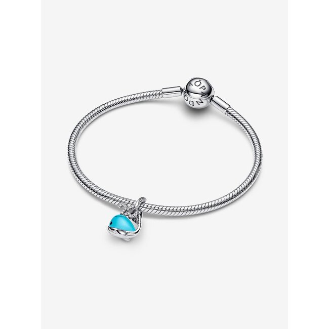 Pandora Pandora Bedel 793822C01 Zilver Walvis Turquoise met Zirkonia