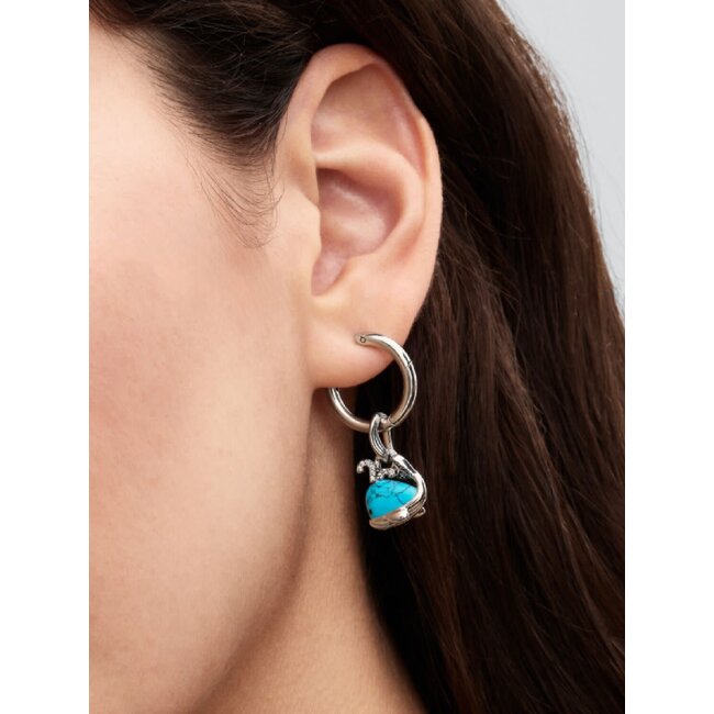 Pandora Pandora Bedel 793822C01 Zilver Walvis Turquoise met Zirkonia