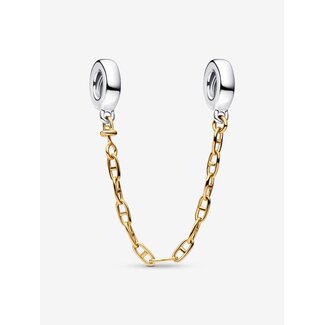 Pandora Pandora Bedel 763904C00-05 Zilver met 14k Geelgouden Plating Veiligheidsketting