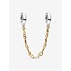 Pandora Pandora Bedel 763904C00-05 Zilver met 14k Geelgouden Plating Veiligheidsketting