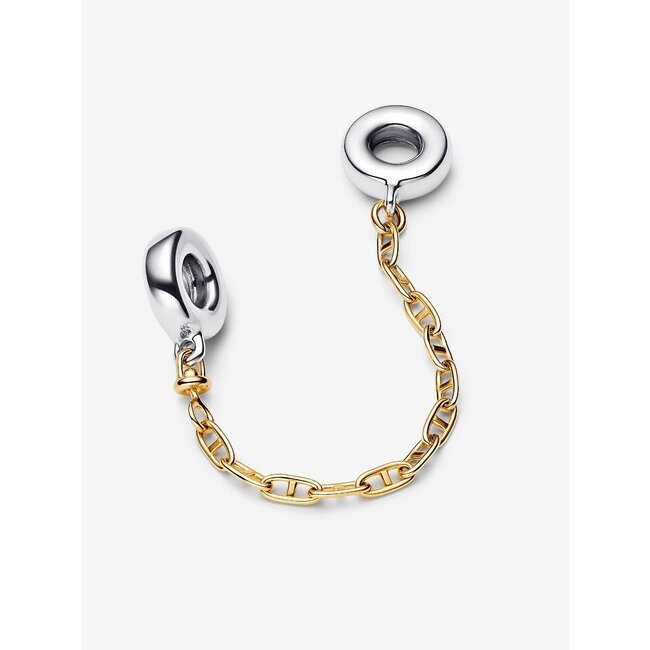 Pandora Pandora Bedel 763904C00-05 Zilver met 14k Geelgouden Plating Veiligheidsketting