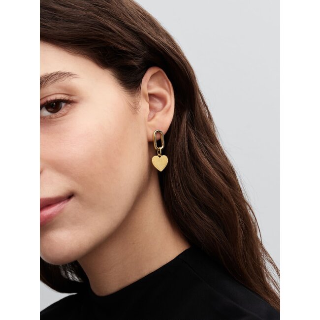 Pandora Pandora Bedel 763824C00 Zilver 14k Geelgouden Plating Graveerbaar Hart