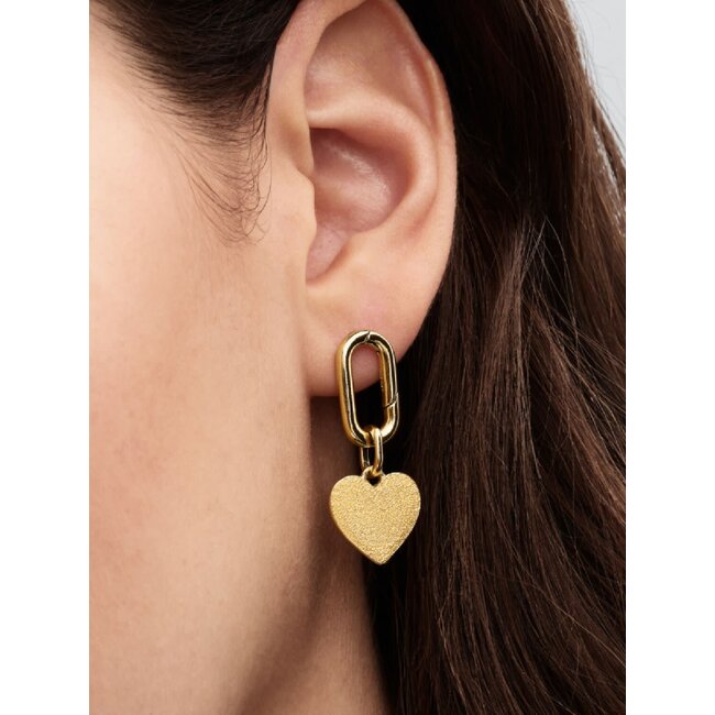 Pandora Pandora Bedel 763824C00 Zilver 14k Geelgouden Plating Graveerbaar Hart