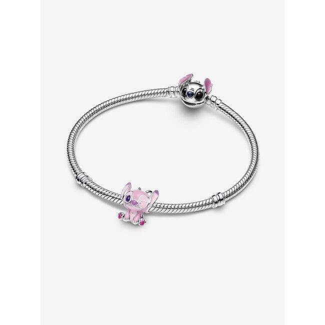 Pandora Pandora Bedel 793739C01 Zilver Disney Angel met Paars en Roze