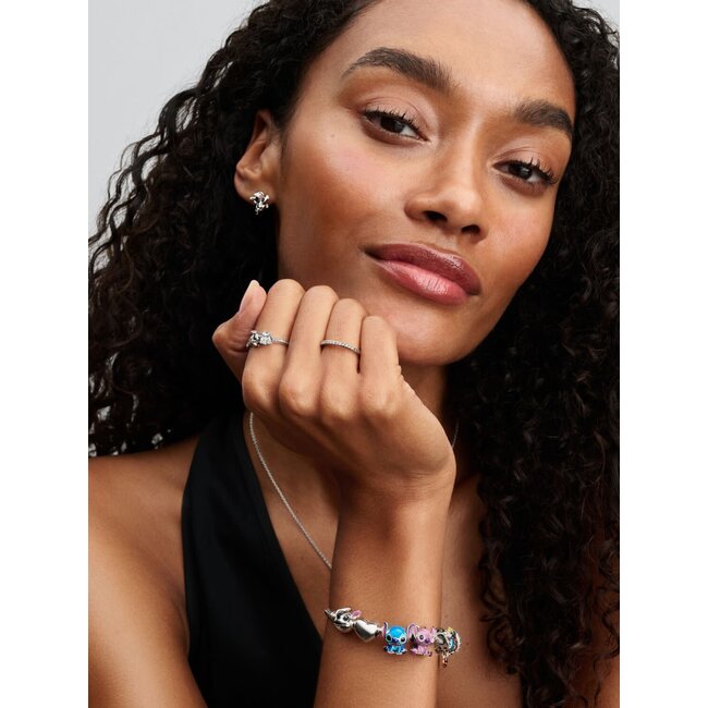 Pandora Pandora Bedel 793739C01 Zilver Disney Angel met Paars en Roze