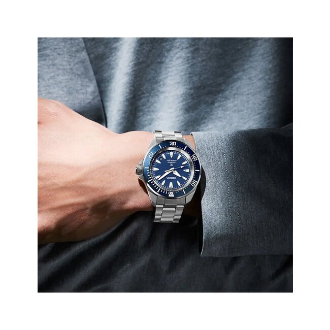Seiko Seiko Horloge SRPL51K1 Prospex Samurai Staal Automaat 200m Waterdicht met Blauwe Wijzerplaat 41mm