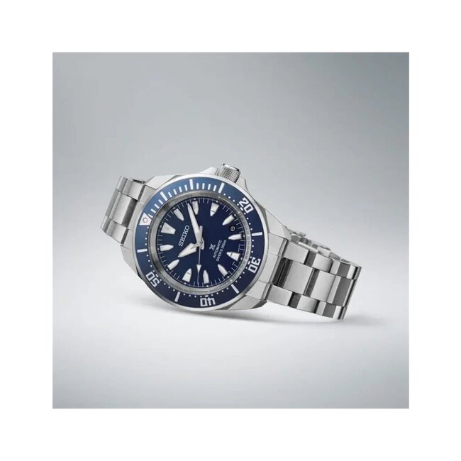 Seiko Seiko Horloge SRPL51K1 Prospex Samurai Staal Automaat 200m Waterdicht met Blauwe Wijzerplaat 41mm