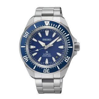 Seiko Seiko Horloge SRPL51K1 Prospex Samurai Staal Automaat 200m Waterdicht met Blauwe Wijzerplaat 41mm