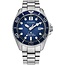 Citizen Citizen Horloge BN0260-54L Promaster Staal Eco-drive 200m Waterdicht met Blauwe Wijzerplaat 40mm