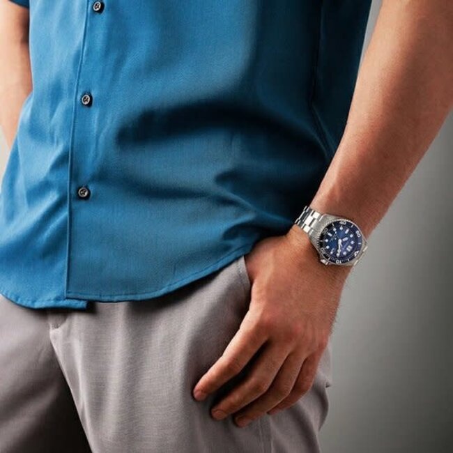 Citizen Citizen Horloge BN0260-54L Promaster Staal Eco-drive 200m Waterdicht met Blauwe Wijzerplaat 40mm