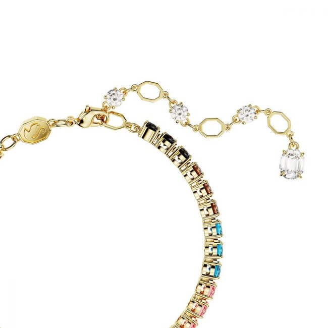 Swarovski Swarovski Armband 5685691 Matrix met Geelgouden Plating en Regenboog Swarovski Stenen 16.5 - 20.5cm
