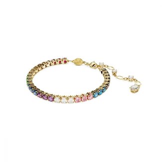 Swarovski Swarovski Armband 5685691 Matrix met Geelgouden Plating en Regenboog Swarovski Stenen 16.5 - 20.5cm
