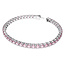 Swarovski Swarovski Armband 5648930 Matrix Zilverkleurig Tennis de Lux met Roze Stenen
