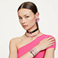 Swarovski Swarovski Armband 5648930 Matrix Zilverkleurig Tennis de Lux met Roze Stenen