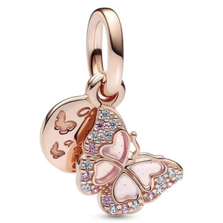 Pandora Pandora Bedel 782555C01 Zilver met Rose Plating Vlinder