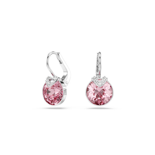 Swarovski Swarovski Oorbellen 5734235 Bella Zilverkleurig met Roze Steen