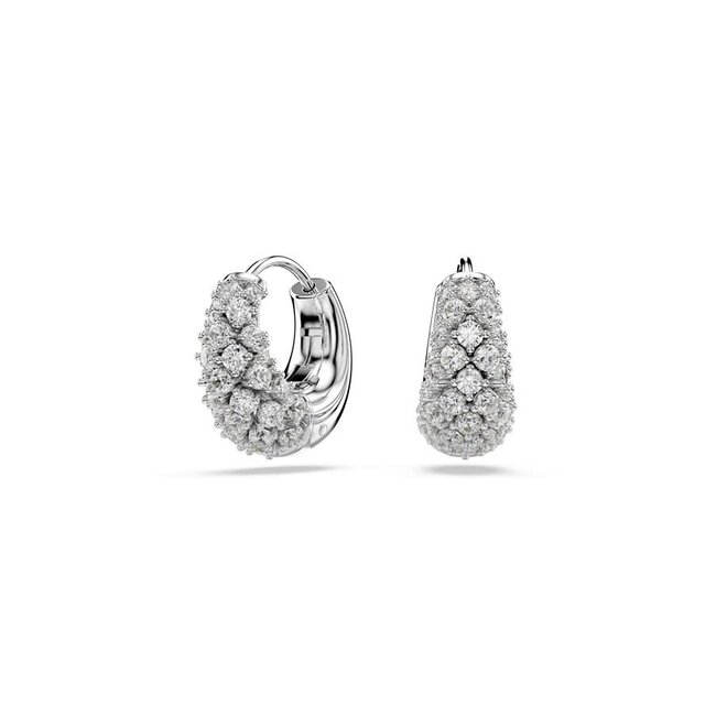 Swarovski Swarovski Oorbellen 5732282 Sublima Zilverkleurig met Witte Swarovski Stenen