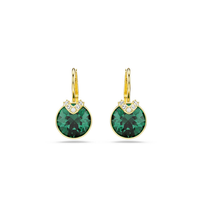 Swarovski Swarovski Oorbellen 5735389 Bella Goudkleurige Plating met Groene Steen