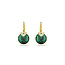 Swarovski Swarovski Oorbellen 5735389 Bella Goudkleurige Plating met Groene Steen