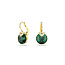 Swarovski Swarovski Oorbellen 5735389 Bella Goudkleurige Plating met Groene Steen