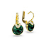 Swarovski Swarovski Oorbellen 5735389 Bella Goudkleurige Plating met Groene Steen