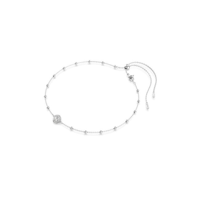 Swarovski Swarovski Collier 5733116  Una Pend Zilverkleurig met Witte Stenen