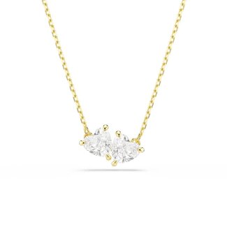 Swarovski Swarovski Collier 5733475 Mesmera Goudkleurige Plating met Dubbele Steen 38-45cm