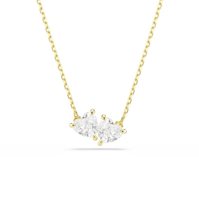 Swarovski Swarovski Collier 5733475 Mesmera Goudkleurige Plating met Dubbele Steen 38.45cm