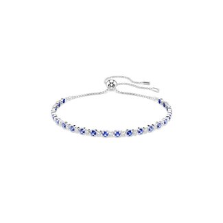 Swarovski Swarovski Armband 5725854 Matrix Tennis Zilverkleurig met Blauwe Stenen 24cm