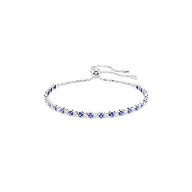 Swarovski Swarovski Armband 5725854 Matrix Tennis Zilverkleurig met Blauwe Stenen 24cm